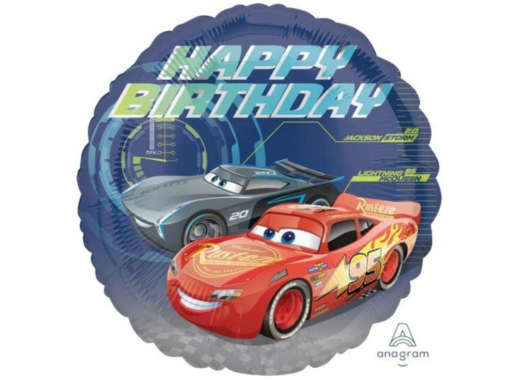 Cars Happy Birthday Foil Balloon