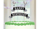 Chalkboard Happy Birthday Banner Cake Topper