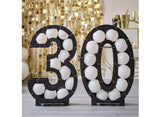 Champagne Noir 30 Balloon Mosaic Stand