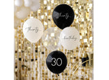 Champagne Noir 30th Birthday Balloon Bundle