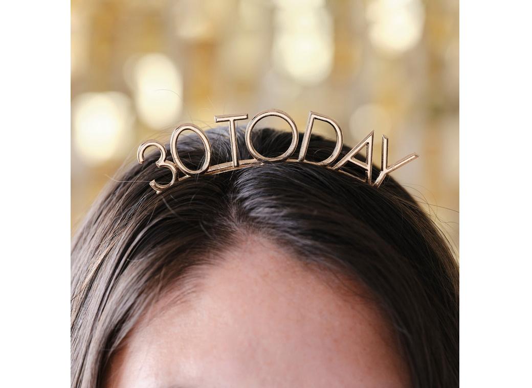 Champagne Noir 30th Birthday Headband