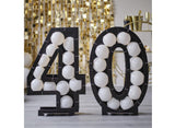 Champagne Noir 40 Balloon Mosaic Stand