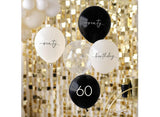 Champagne Noir 60th Birthday Balloon Bundle