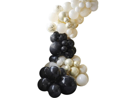 Champagne Noir Balloon Arch Kit