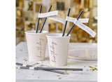 Champagne Noir Paper Straws 16pk