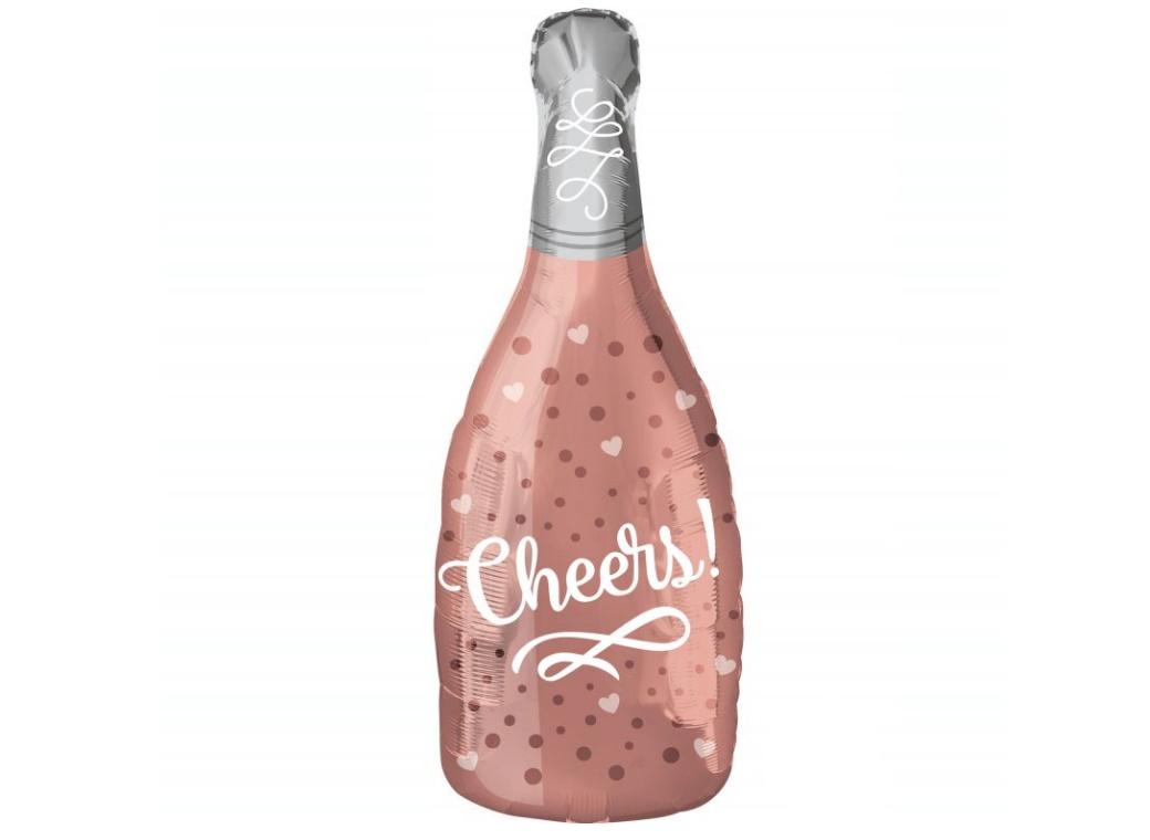 Cheers Rosé Shaped Foil Balloon