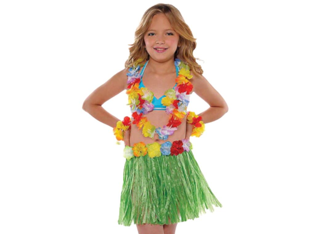 Child's Hula Skirt Set - Green