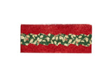 Christmas Cake Frill - Red with Holly Print Centre