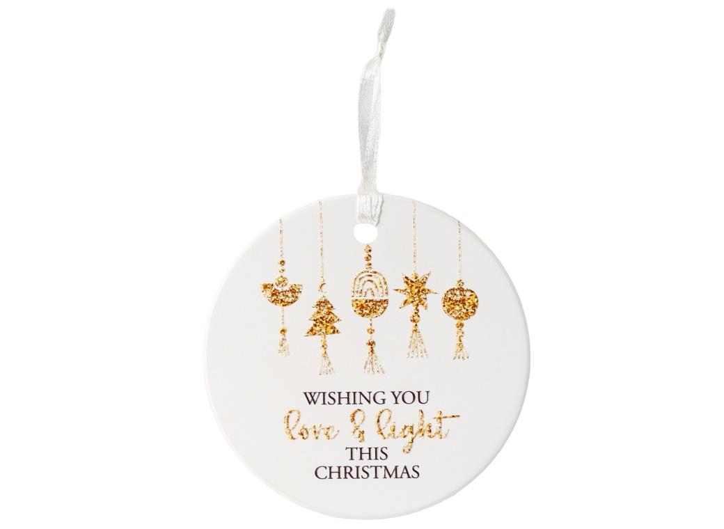 Christmas Hanging Ceramic Keepsake - Love