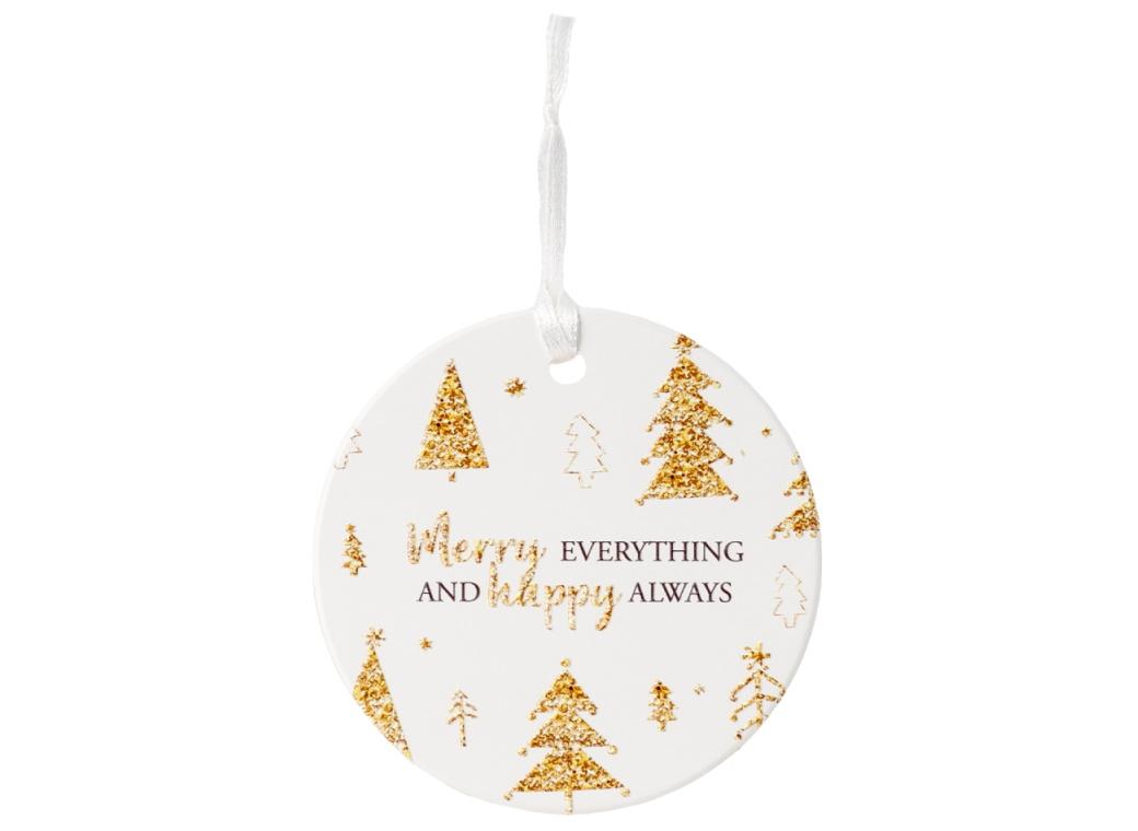 Christmas Hanging Ceramic Keepsake - Merry