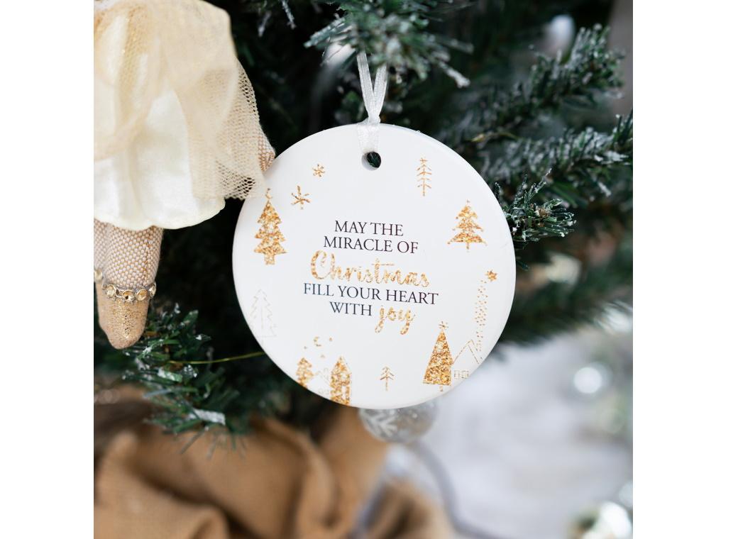 Christmas Hanging Ceramic Keepsake - Miracle