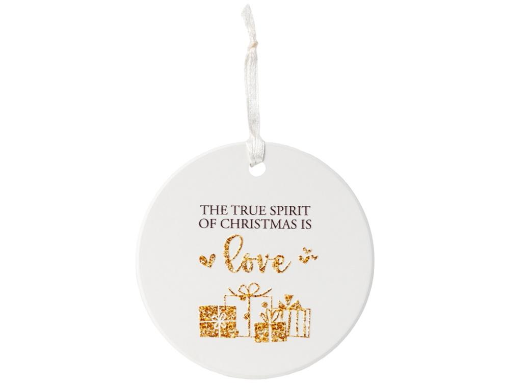 Christmas Hanging Ceramic Keepsake - True Spirit