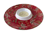 Christmas Melamine Chip 'n Dip Platter