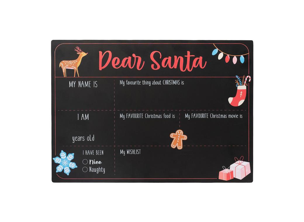 Christmas Dear Santa Chalkboard