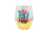 Christmas Elf Stemless Glass