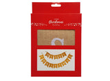 Merry Christmas Hessian Bunting