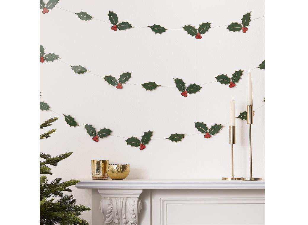 Christmas Holly Garland