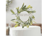 Christmas Mistletoe Cake Topper