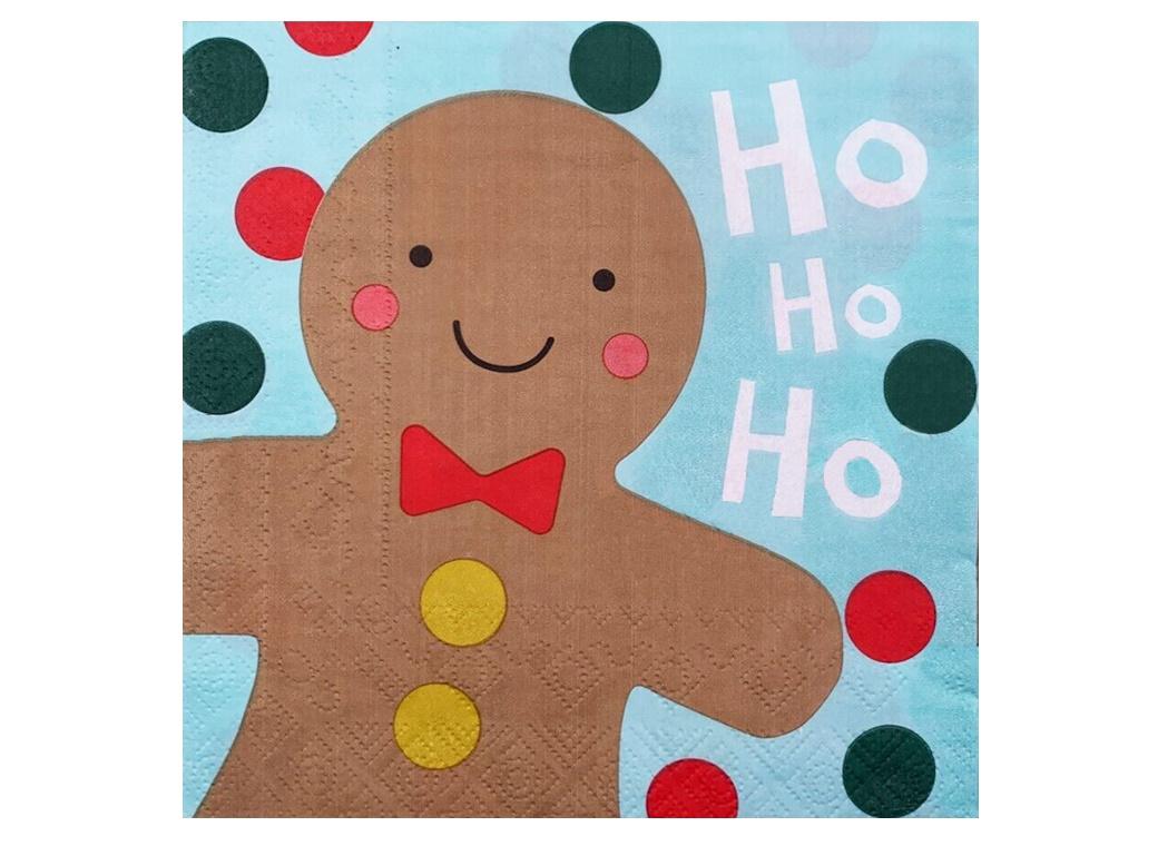 Christmas Napkins 20pk - Gingerbread Man