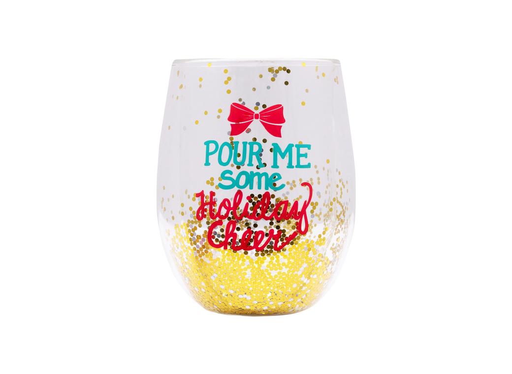 Christmas Cheers Stemless Glass