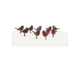 Christmas Robin Cake Topper Picks 10pk