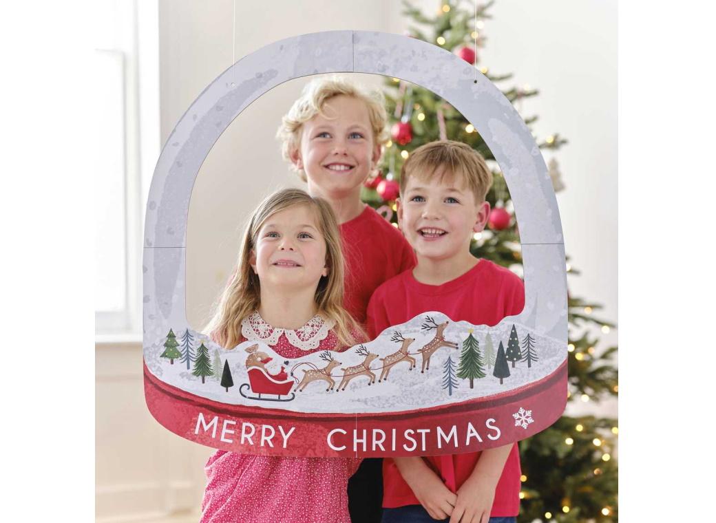 Christmas Snow Globe Photo Booth Frame