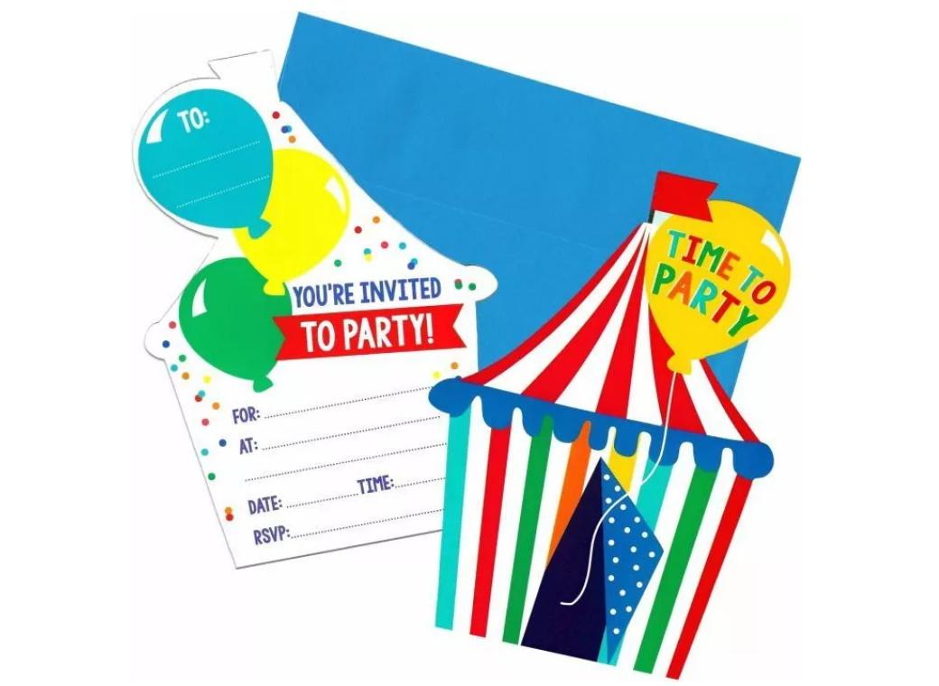 Circus Invitations 8pk