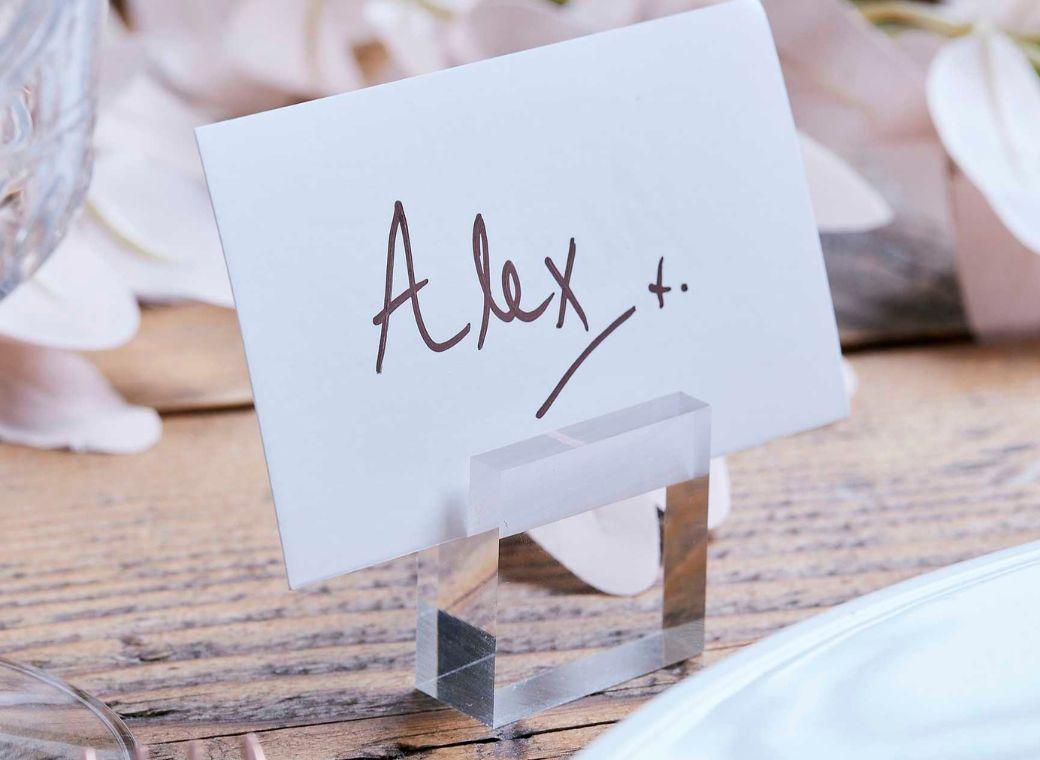 Clear Acrylic Place Card Holders