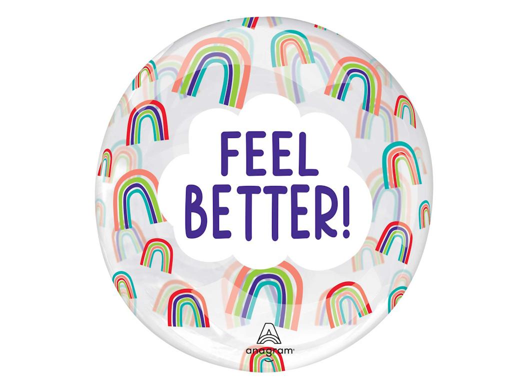 Clearz Balloon Feel Better Rainbows