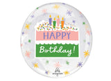 Clearz Balloon Happy Birthday Cake Slice