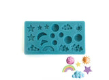 Cloud Moon Rainbow & Stars Silicone Mould