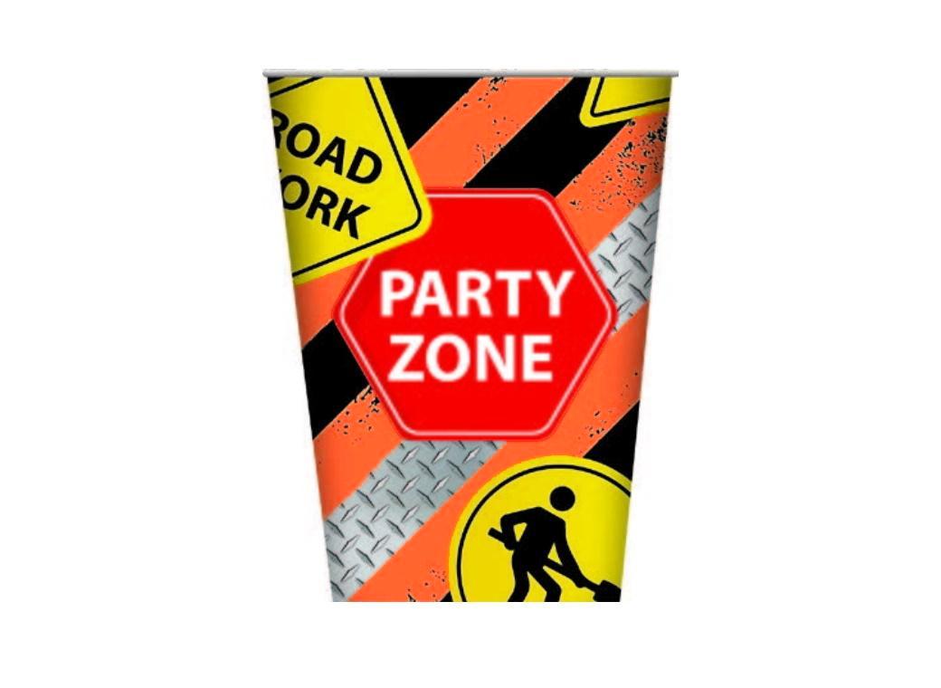 Construction Party Zone Cups 8pk