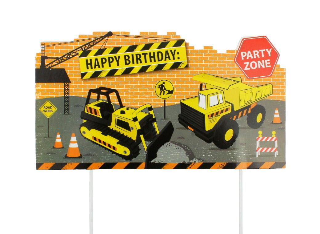 Construction Scene Cake Topper