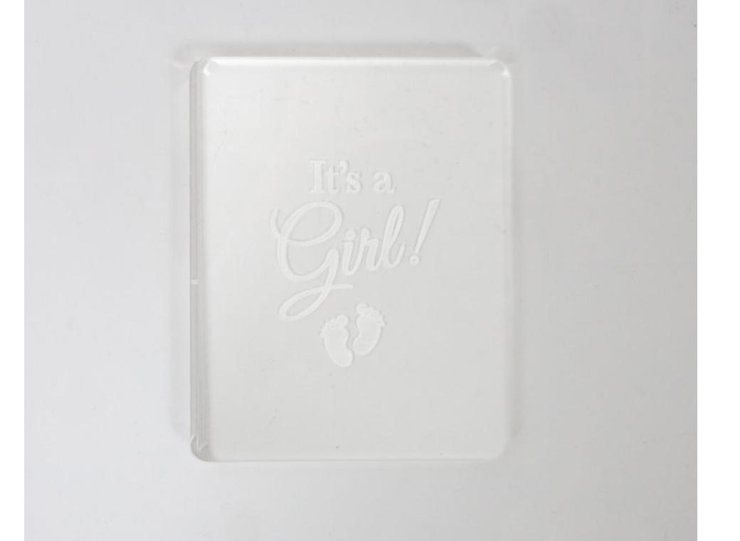 COO KIE Embosser Stamp - IT'S A GIRL