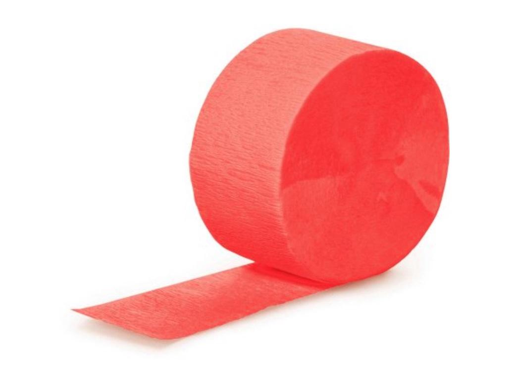 Crepe Paper Streamer - Coral