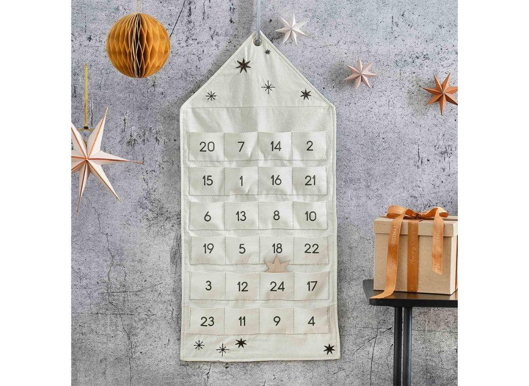 Cosy Copper Fabric Advent Calendar