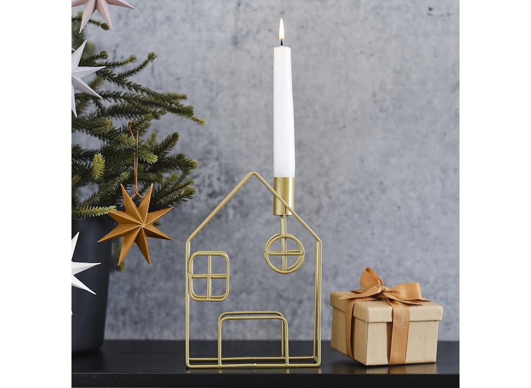 Cosy Copper Gold Metal Candle Holder