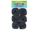 Crepe Paper Streamers 6pk - Black