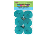 Crepe Paper Streamers 6pk - Teal