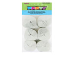 Crepe Paper Streamers 6pk - White