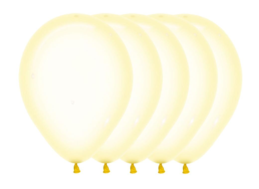 Crystal Balloons 25pk - Pastel Yellow