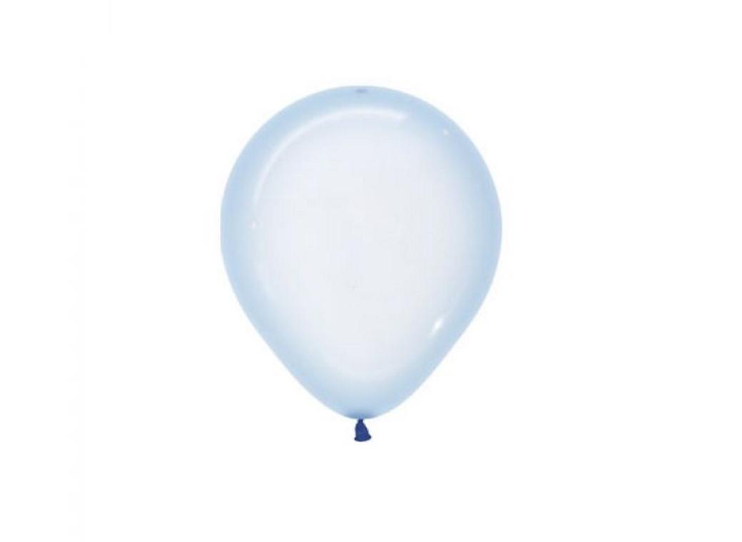 Crystal Blue 12cm Balloons 10pk