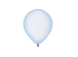 Crystal Blue 12cm Balloons 10pk