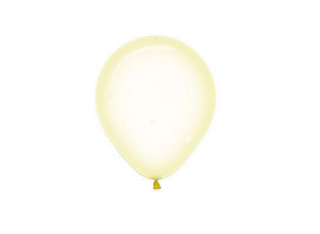 Crystal Yellow 12cm Balloons 10pk