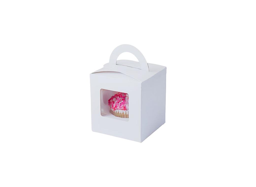 Cupcake Box with Carry Handle 1-Hole 2pk