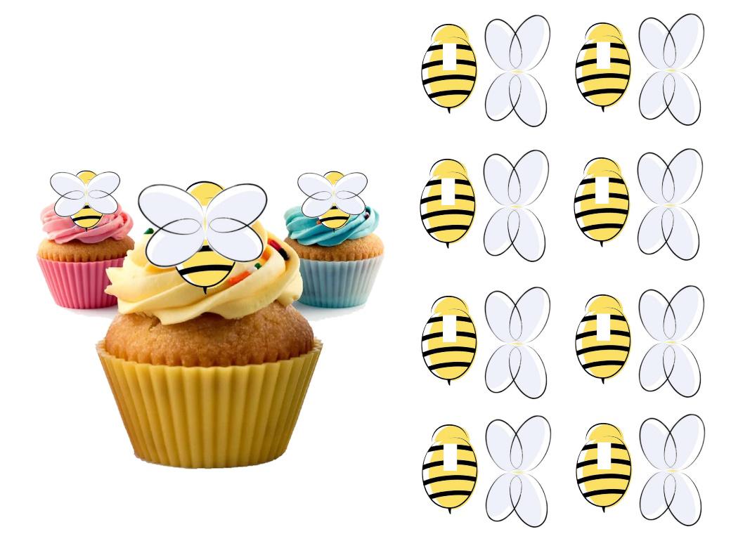 Edible Wafer Toppers - 3D Bees