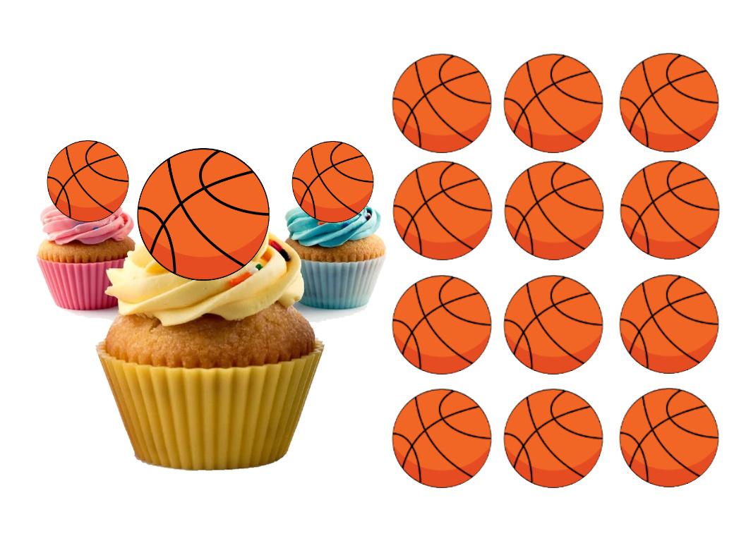 Edible Wafer Toppers - Basketballs