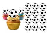 Edible Wafer Toppers - Soccer Balls