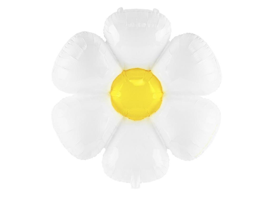 White Daisy Shape Foil Balloon