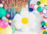 White Daisy Shape Foil Balloon